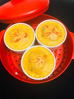 Hình của món Mắm lóc chưng thịt trứng.