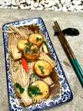 Egg tofu enoki