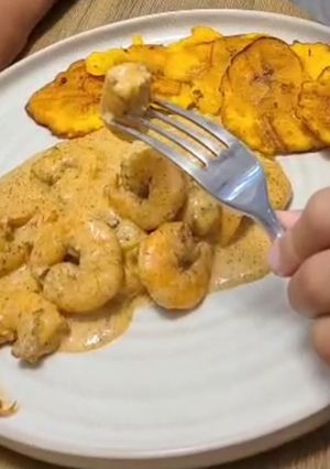 Una foto de Camarones a la crema