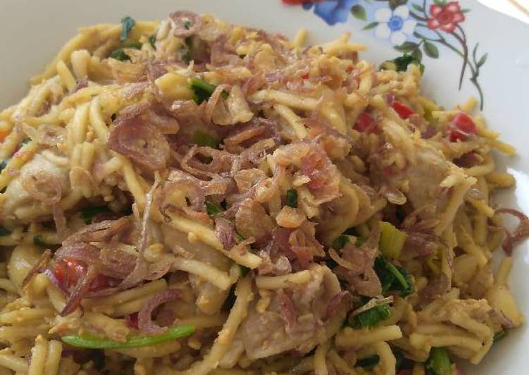 Resep Mie telur goreng baso pedas, Lezat