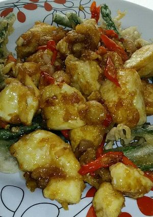 Foto resep Buncis goreng tepung siram tumis putih telur