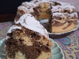 Queque Marmoleado con Almendras y Castañas