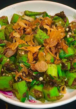 Hình của món Đậu Bắp Sốt Gừng.