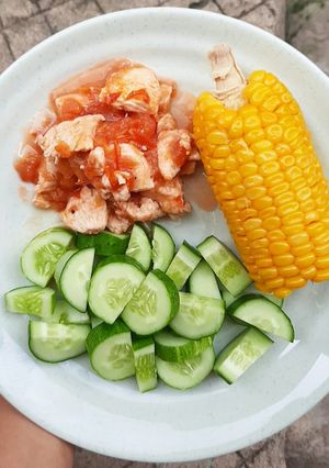 Hình của món Ức gà xào cà chua.