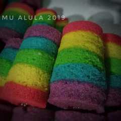 รูปของ Miniroll Rainbow Cake (kukus, lembut, gak amis)