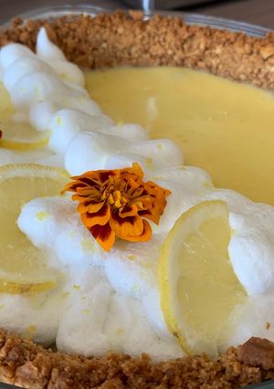 Una foto de Key lime pie / de lima o limón