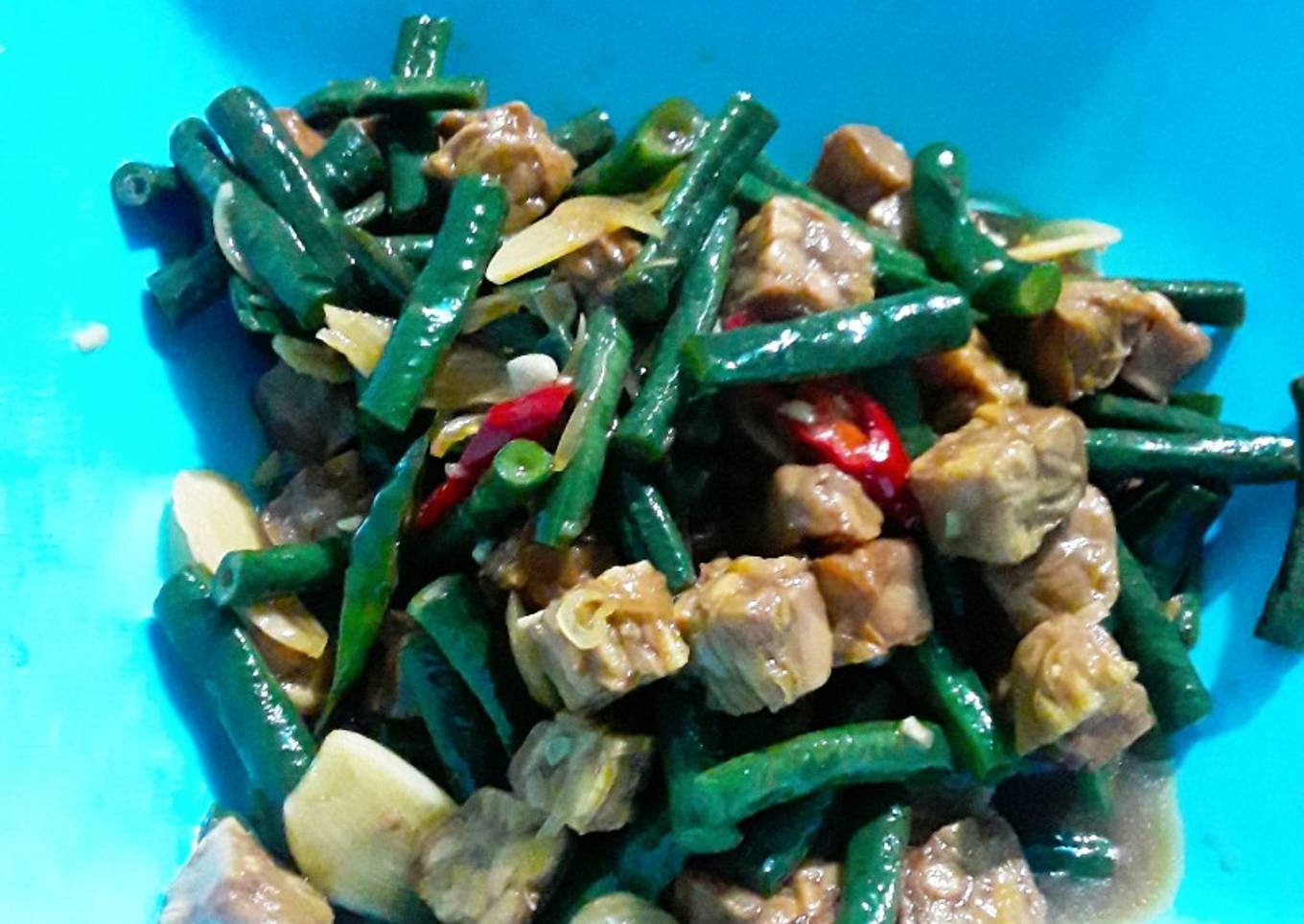 Oseng Tempe kacang panjang