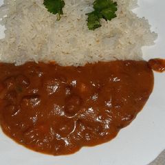 A picture of Beans with coconut milk or fresh milk.