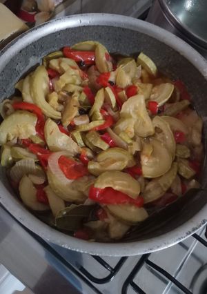 Una foto de Zucchini a la vinagreta