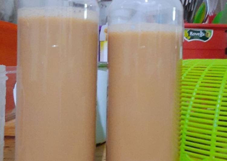 Cara Gampang Membuat Thai tea milk Anti Gagal