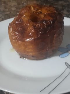 Una foto de Manzana al horno con canela