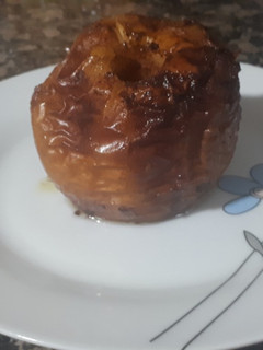 Una foto de Manzana al horno con canela