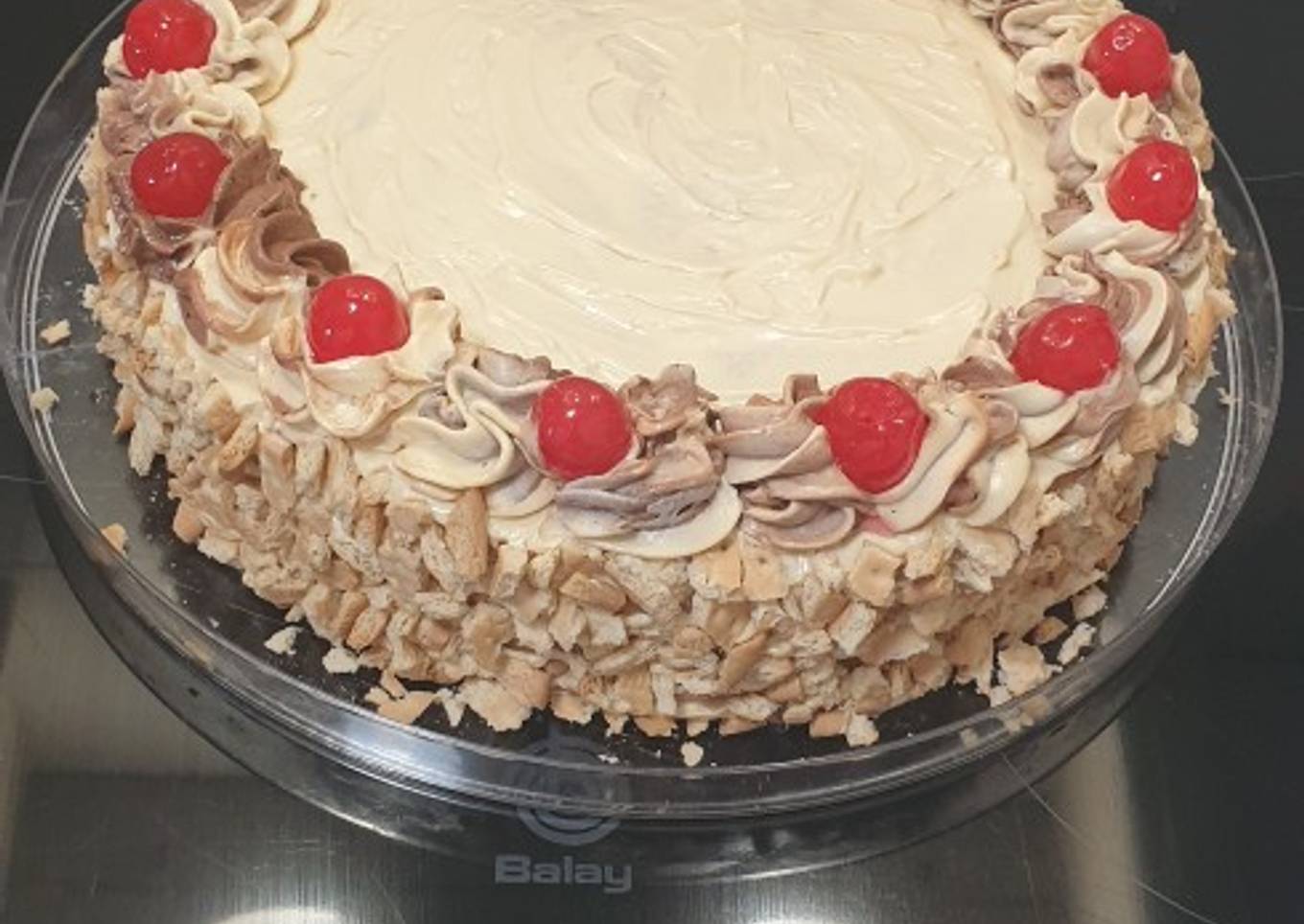 Tarta de galletas con moka