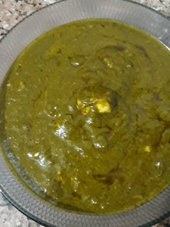 A picture of Palak Paneer.