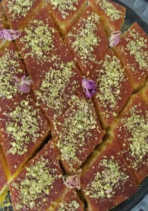 عکسی از دستور کیک باقلوایی من