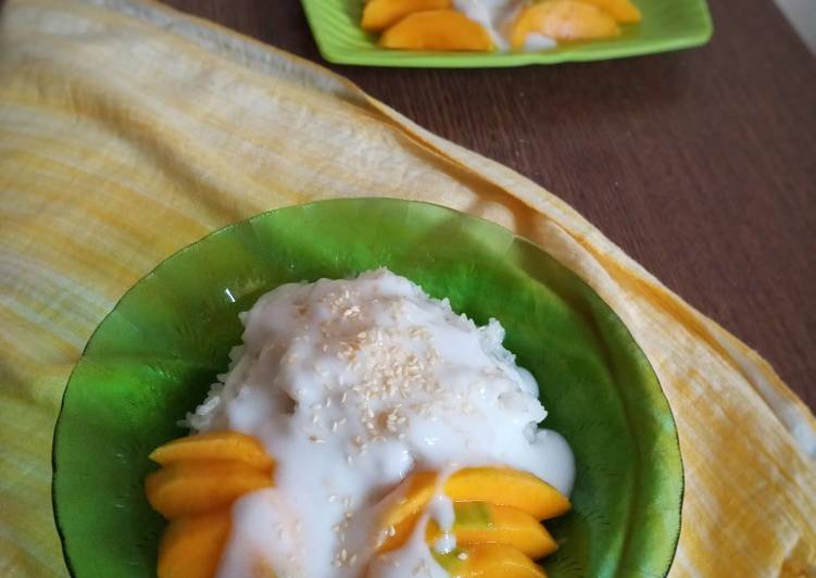 Cara menyiapkan Mango Sticky Rice  Anti Gagal