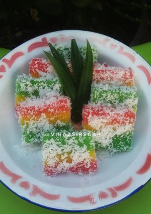Foto resep Talam Singkong Rainbow (cepat, mudah, lezatoss 😋)