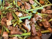 A picture of diced pork