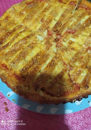 صورة لوصفة فطيرة البيتزا الشهية 😋😋 تستحق التجربة