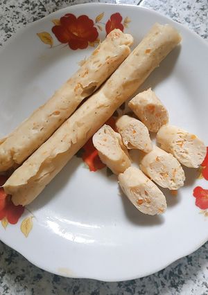 Hình của món Xúc xích gà cho bé.
