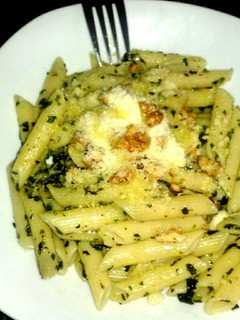 Una foto de Pasta al pesto