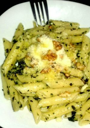 Una foto de Pasta al pesto