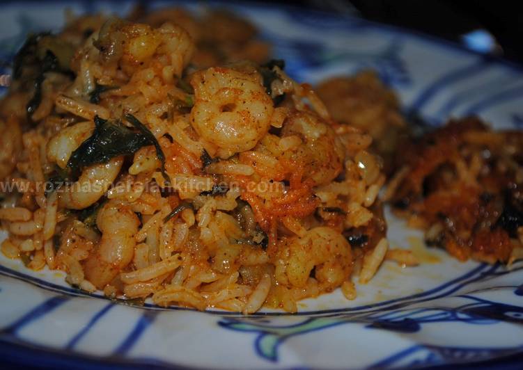 Simple Way to Prepare Perfect Persian spicy prawn and rice