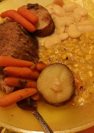 A picture of slow cooker beef roast.