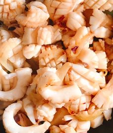 mực xào hành tây