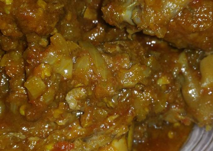 Resep Ayam kampung bumbu rujak pedeeeeees yang Enak Banget
