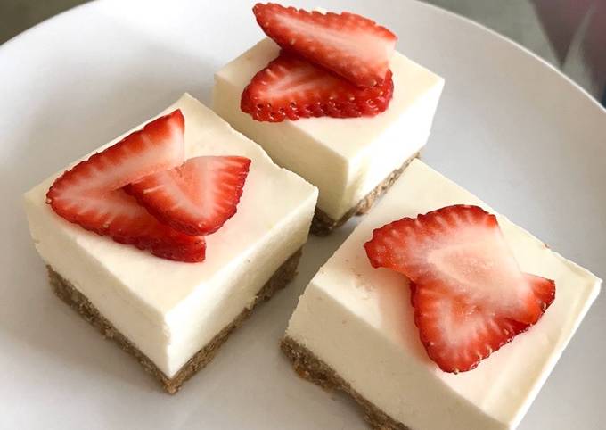 Recipe of Speedy NO BAKE Strawberry Lemon Cheesecake