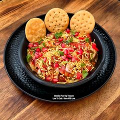 A picture of Raw Banana Yoghurt Papdi Chaat - Party Starter - Tangy And Crispy Chaat - Street Food.