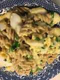 Smoked fish carbonara