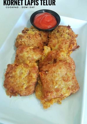 Foto resep Kornet lapis telur