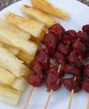 Yuca Frita y Chorizo Asado