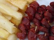 Una foto de chorizo asado