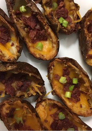 A picture of Air fried potato skins.