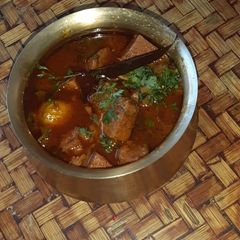 A picture of Potato and jackfruit (Kathal)sabzi.
