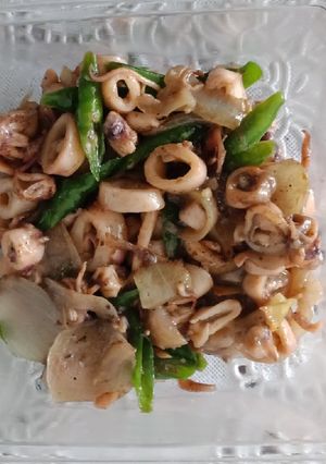 Foto resep 🦑 Cumi Asin Cabe Hijau