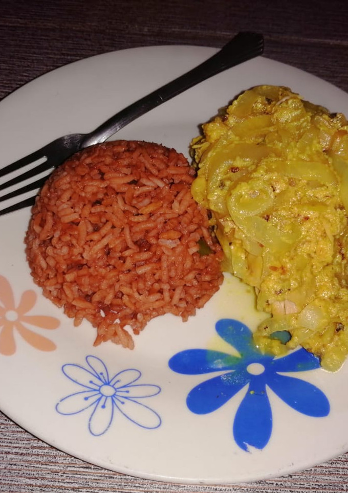 Una foto de Pollo encebollado....🇸🇻