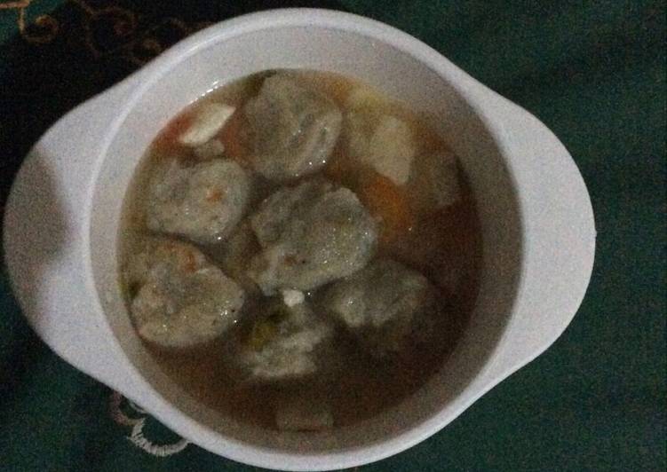 Bahan memasak Sop bakso Lele Lezat