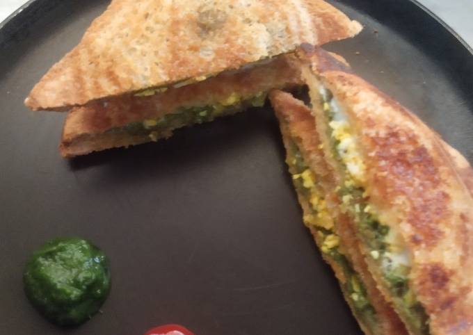 Paneer cheese toast sandwich