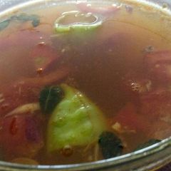 A picture of Kerala style rasam.