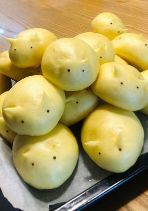 討喜南瓜饅頭 的食譜成品照片