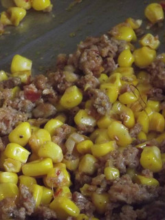 Una foto de Picadillo con elote amarillo ranchero las Correa de Jalisco México