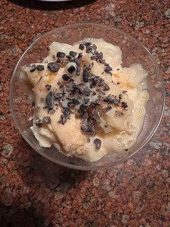 Una foto de GELATINA de PAPAYA o MANGO con leche de almendras