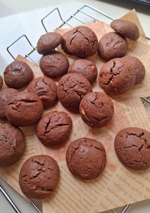 Foto resep Double Choco Sea Salt (Soft Cookies)