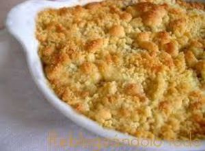 Una foto de Crumble de manzana verde