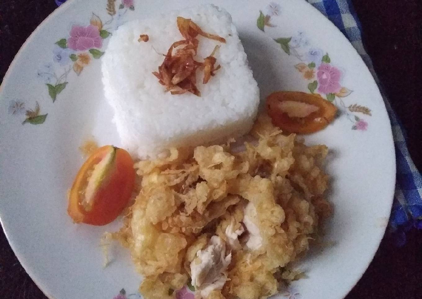 Makan ayam goreng langsung