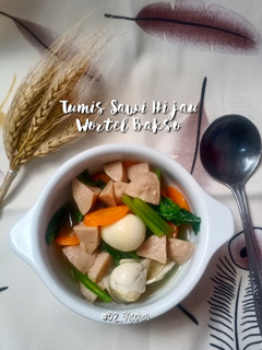 Foto resep #243 Tumis Sawi Hijau Wortel Bakso (Menu Anak)